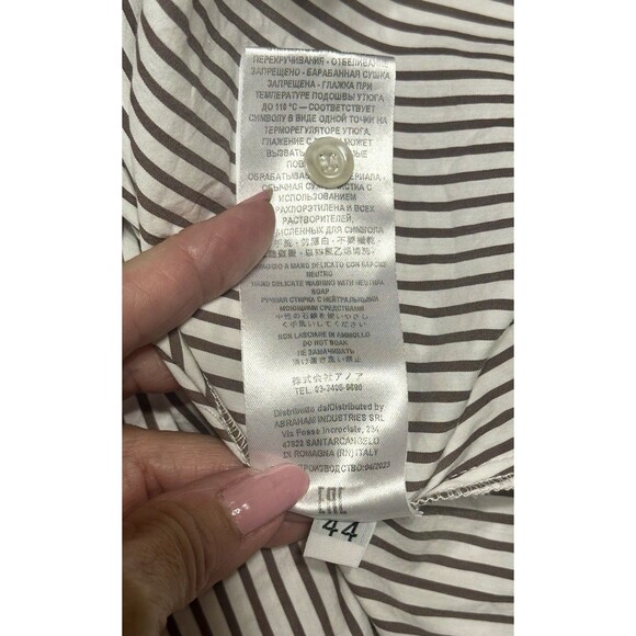 SEMICOUTURE Women Size 44 US L Button Up Front Shirt Made In Italy Lagenlook - Picture 11 of 11